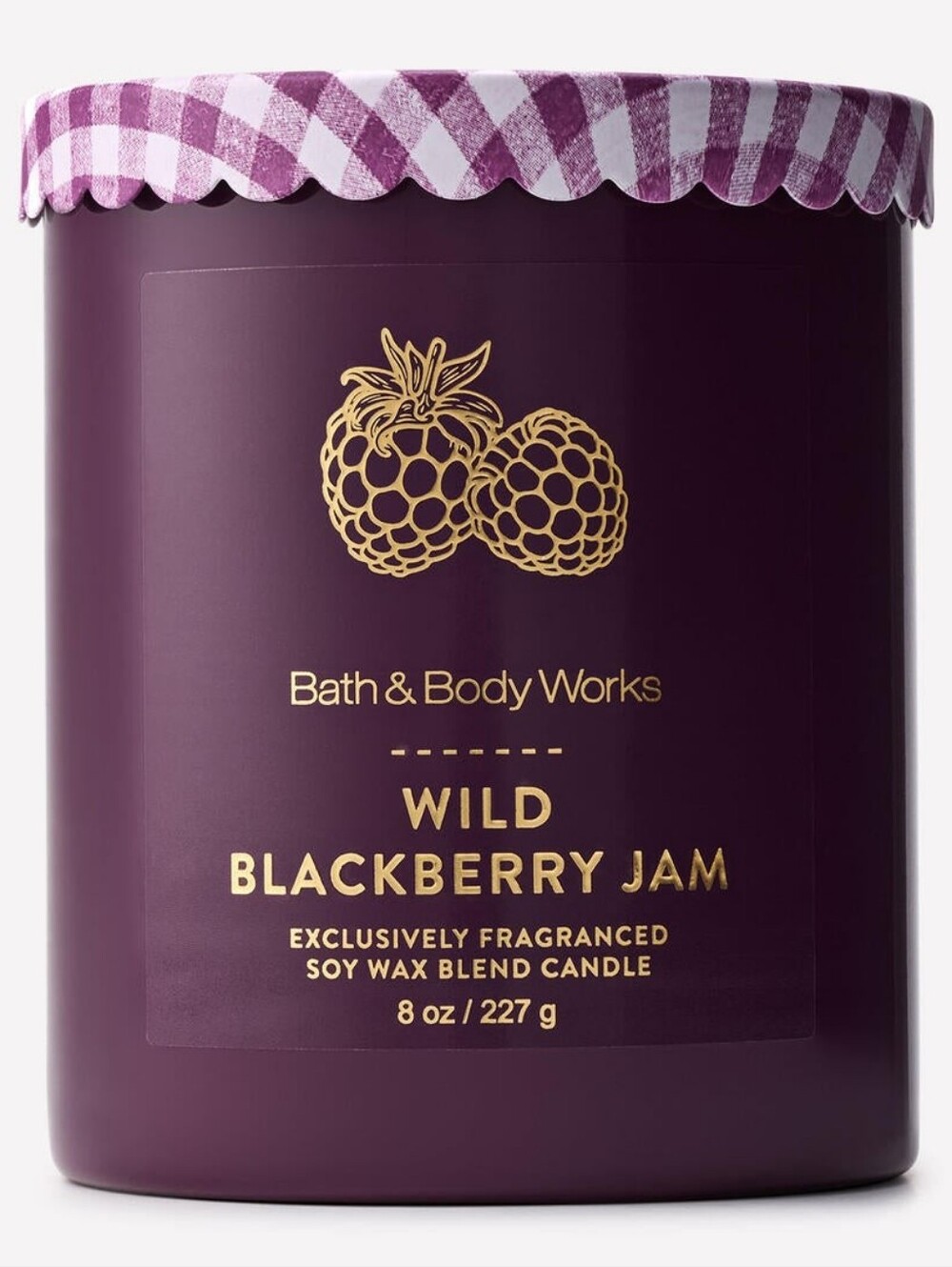 Bath & Body Works Wild Blackberry Jam Single Wick Candle NEW RARE Jam Jar Style